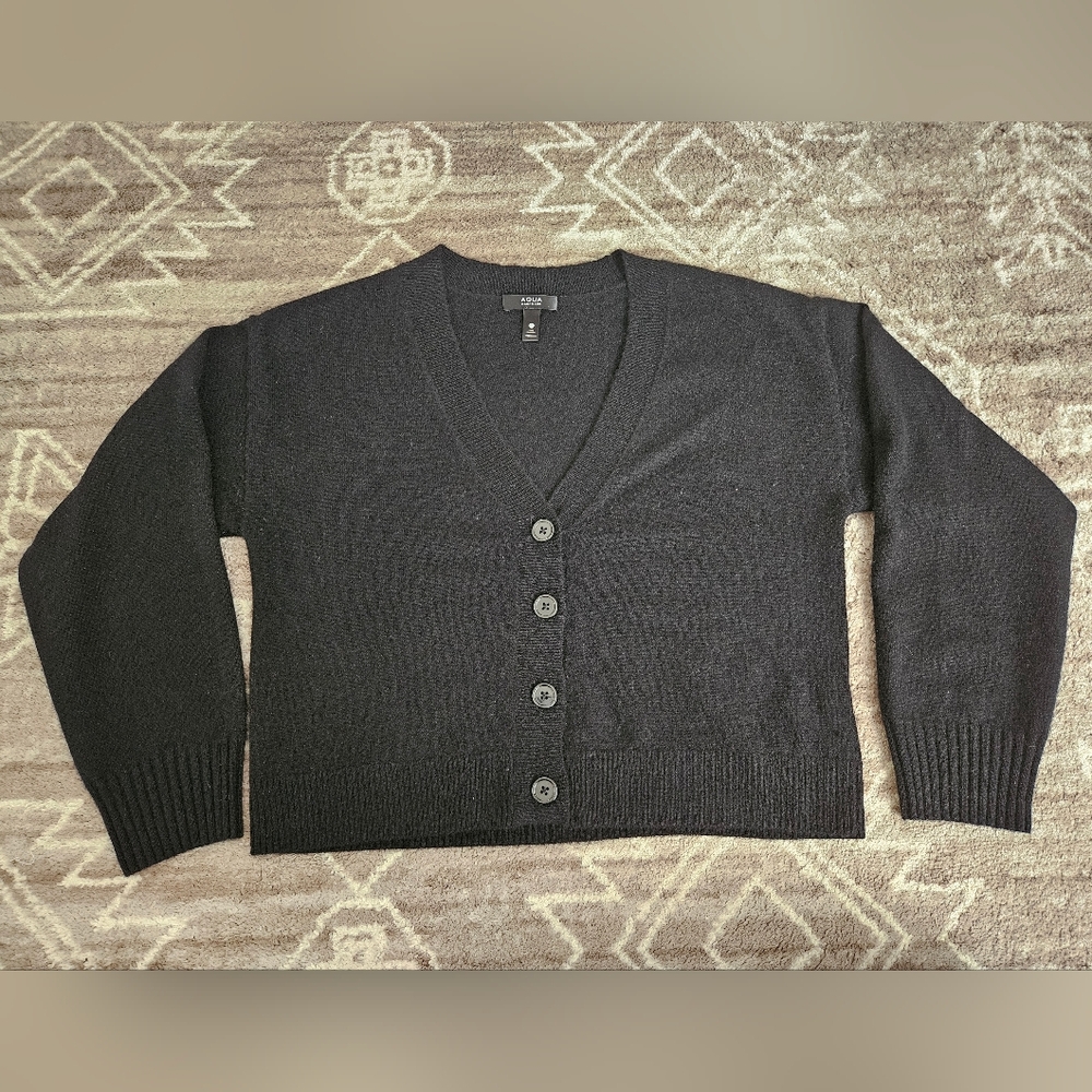 Aqua Cashmere V-neck Cardigan